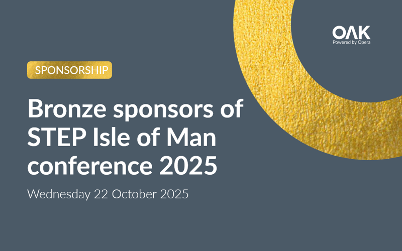 Oak announces new sponsorship of STEP Isle of Man conference 2025 